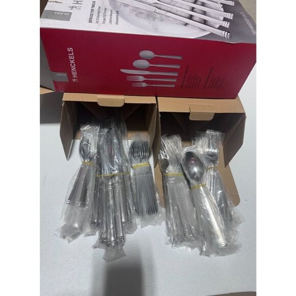 Henckels Plaza 65-Piece Dishwasher Safe Stainless Steel Flatware Set - Picture 3 of 4